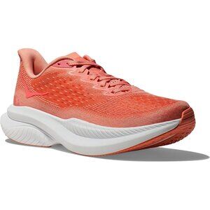 Hoka Shoes March 6 Guava White Lace Up Sneakers